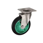 Bánh xe xoay Inox Ukai PNUAJA-200, tải trọng 255Kg, Không phanh, Vành Nylon, lốp xe Cao su Urethane - Ảnh 4