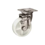 Bánh xe xoay Inox có phanh Ukai SJAB-130, tải trọng 183.6Kg, Có phanh, Vành Thép, lốp xe Cao su