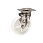 Bánh xe xoay Inox có phanh Ukai CRJAB-200, tải trọng 255Kg, Có phanh, Vành Thép, lốp xe Cao su chịu nhiệt