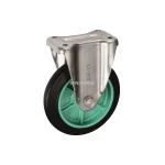 Bánh xe cố định Inox Ukai PNUAKA-200, tải trọng 255Kg, Không phanh, Vành Nylon, lốp xe Cao su Urethane - Ảnh 3
