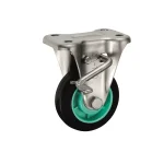 Bánh xe cố định Inox có phanh Ukai PNUAKABZ-100, tải trọng 102Kg, Có phanh, Vành Nylon, lốp xe Cao su Urethane