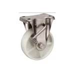 Bánh xe cố định Inox có phanh Ukai PBDKABZ-150, tải trọng 306Kg, Có phanh, Vành Nylon, lốp xe Nylon