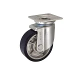 Bánh xe xoay Ukai SVJH-200, tải trọng 255Kg, Không phanh, Vành Thép, lốp xe Cao su