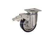 Bánh xe xoay có phanh Ukai RGJMB-200, tải trọng 418.2Kg, Có phanh, Vành Thép, lốp xe Cao su
