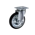 Bánh xe xoay Ukai SRJ-250, tải trọng 265.2Kg, Không phanh, Vành Thép, lốp xe Cao su đỏ