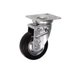 Bánh xe xoay có phanh Ukai SUIJB-100, tải trọng 183.6Kg, Có phanh, Vành Thép, lốp xe Cao su Urethane