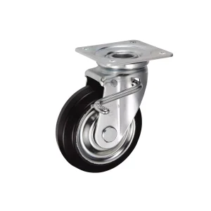 Bánh xe xoay có phanh Ukai SJB-150, tải trọng 204Kg, Có phanh, Vành Thép, lốp xe Cao su