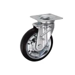 Bánh xe xoay có phanh Ukai SJB-200, tải trọng 255Kg, Có phanh, Vành Thép, lốp xe Cao su