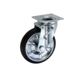 Bánh xe xoay có phanh Ukai SJB-250, tải trọng 336.6Kg, Có phanh, Vành Thép, lốp xe Cao su