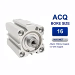 Xi lanh nhỏ gọn Airtac ACQ16x35G, hành trình 35mm, đường kính trục 16mm, không có từ tính
