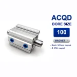 Xi lanh nhỏ gọn Airtac ACQD100x85S, hành trình 85mm, đường kính trục 100mm, có từ tính