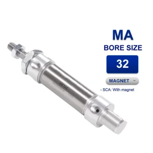 Xi lanh khí nén mini Airtac MA32x500SCAG, hành trình 500mm, bore size 32mm, có từ tính