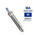 Xi lanh khí nén mini Airtac MA40x175SCM, hành trình 175mm, bore size 40mm, có từ tính