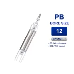 Xi lanh khí nén mini Airtac PB12x10SCBG, hành trình 10mm, đường kính trục 12mm, có từ tính