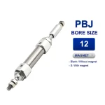 Xi lanh khí nén mini Airtac PBJ12x200-75, hành trình 200mm, đường kính trục 12mm, không có từ tính