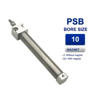Xi lanh khí nén mini Airtac PSB10x15SU, hành trình 15mm, đường kính trục 10mm, có từ tính