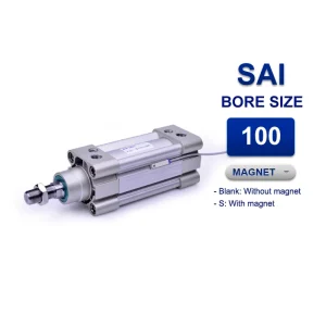 Xi lanh khí nén Airtac SAI100Ax700, hành trình 700mm, bore size 100mm, không có từ tính