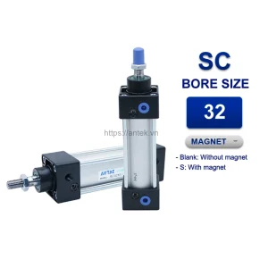Đặc tính sản phẩm (Product Features) của Xi lanh tiêu chuẩn Airtac SC, SCD, SCJ, SCT Series