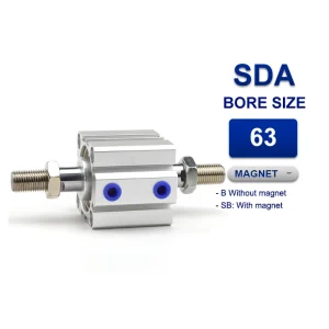 Xi lanh nhỏ gọn Airtac SDAD63x120B, hành trình 120mm, đường kính trục 63mm, không có từ tính