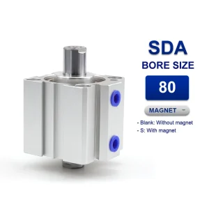 Xi lanh nhỏ gọn Airtac SDAD80x125S, hành trình 125mm, đường kính trục 80mm, có từ tính
