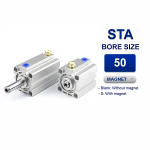 Xi lanh nhỏ gọn Airtac STA50x75S, hành trình 75mm, đường kính trục 50mm, có từ tính