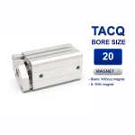 Xi lanh nhỏ gọn Airtac TACQ20x90SG, hành trình 90mm, đường kính trục 20mm, có từ tính