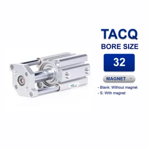 Xi lanh nhỏ gọn Airtac TACQ32x45SG, hành trình 45mm, đường kính trục 32mm, có từ tính