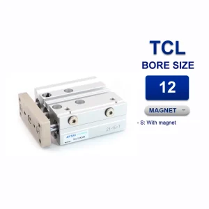 Xi lanh ba trục Airtac TCL12x40S, hành trình 40mm, đường kính trục 12mm, có từ tính