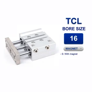 Xi lanh ba trục Airtac TCL16x175SG, hành trình 175mm, đường kính trục 16mm, có từ tính