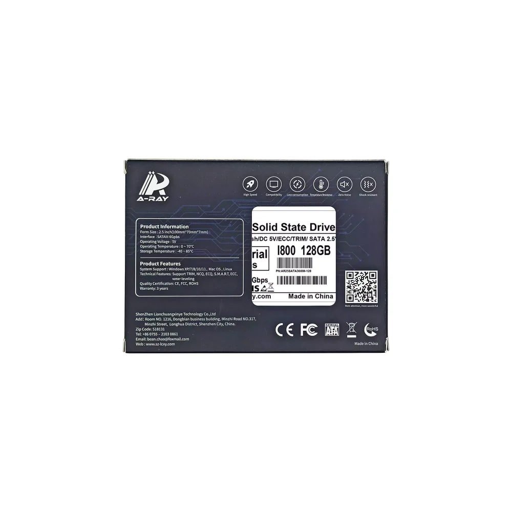 Ổ cứng SSD 128GB A-RAY 2.5 inch SATA 3.0 6GBps I800 Industrial Series - Ảnh 1