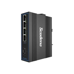 XPTN-9000-65-1FX4TP-mini Switch Công nghiệp Scodeno 5 cổng 1*100 Base-FX, 4*10/100 Base-TX PoE