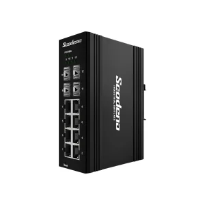 XPTN-9000-65-4GX8GP Switch Công nghiệp Scodeno 12 cổng 4*1000 Base-X, 8*10/100/1000 Base-T PoE