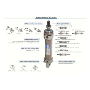 Xi lanh khí nén mini Airtac MFCJ20x50-40S, hành trình 50mm, bore size 20mm, có từ tính