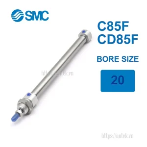 Xi lanh khí nén SMC C85F20-150, hành trình 150mm, đường kính trục 20mm