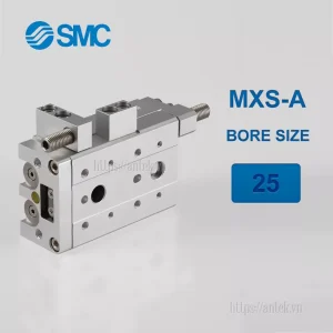 Xi lanh khí nén SMC MXS25L-10A, hành trình 10mm, đường kính trục 25mm