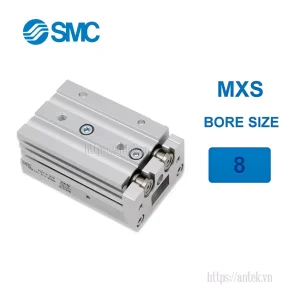 Xi lanh khí nén SMC MXS8L-75, hành trình 75mm, đường kính trục 8mm