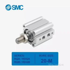 Xi lanh khí nén SMC RQB20-35M, hành trình 35mm, đường kính trục 20mm