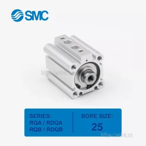 Xi lanh khí nén SMC RDQD40-50M, hành trình 50mm, đường kính trục 40mm