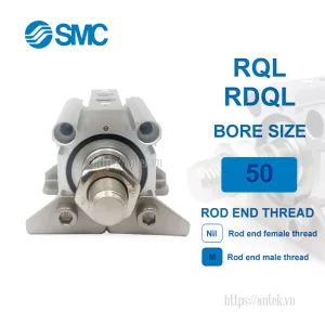 Xi lanh khí nén SMC RDQL50-40M, hành trình 40mm, đường kính trục 50mm