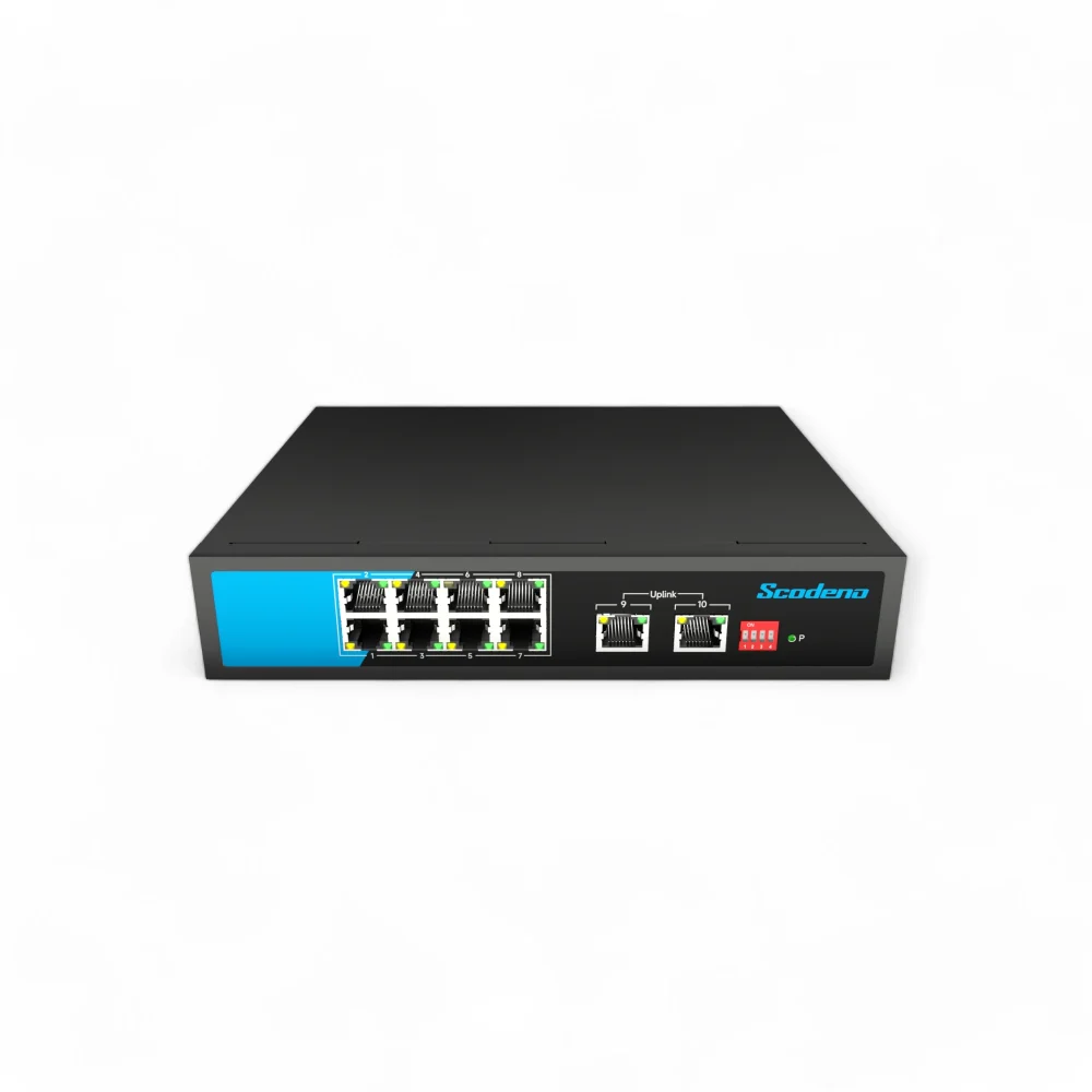 Scodeno Switch 10 port, Gigabit, PoE, Management Support, Layer 2 switch, P/N S200-10GTP-G2-AC - Ảnh 1