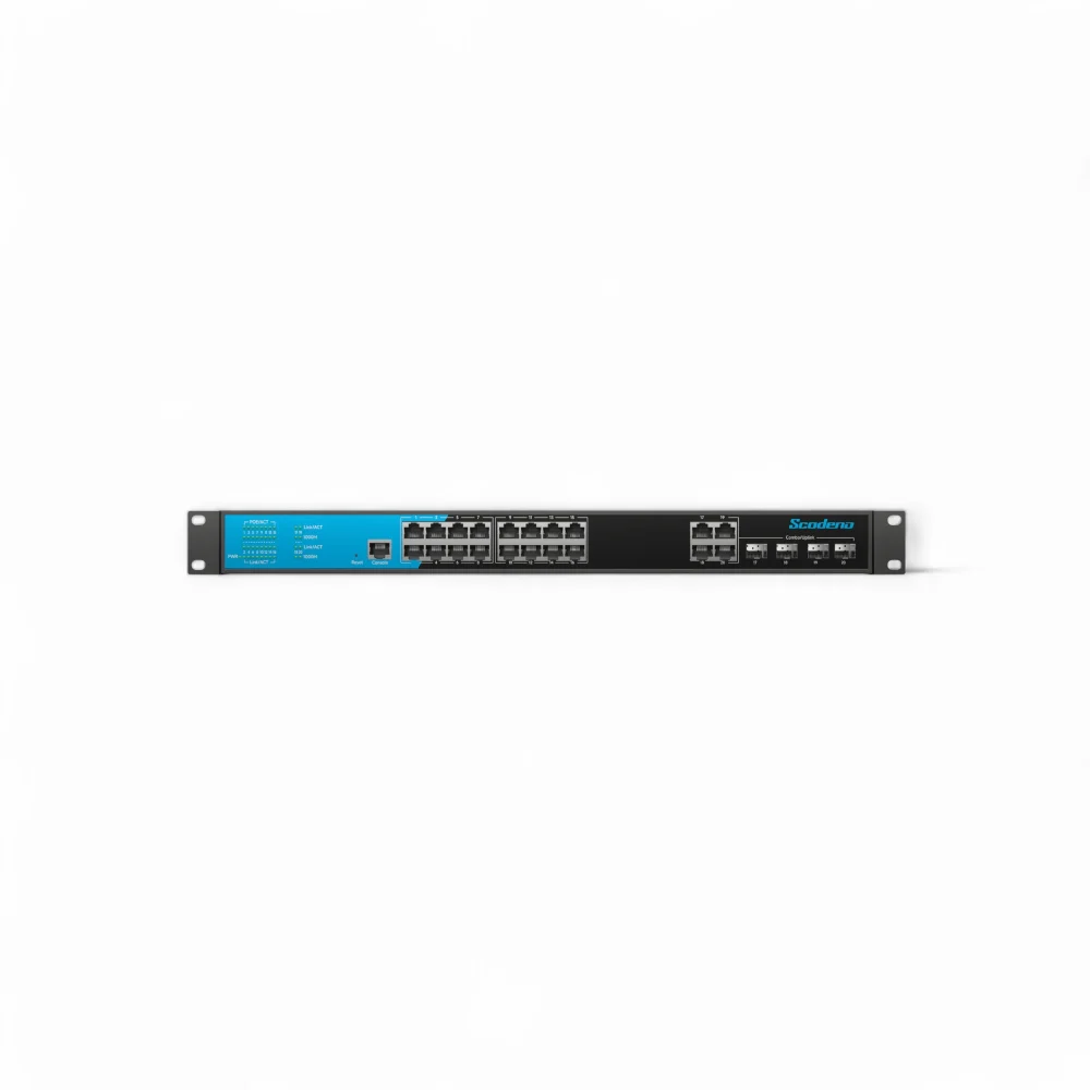 Scodeno Switch 20 port, Gigabit, PoE, Management Support, Layer 3 switch, P/N S200-20GCPM-C4-ACR - Ảnh 1