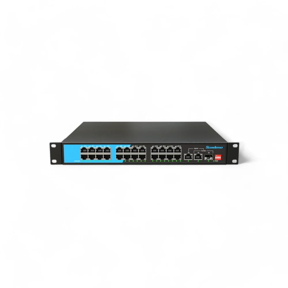 Scodeno Switch 26 port, Gigabit, PoE, Management Support, Layer 2 switch, P/N S200-26GTCP-GC-ACR - Ảnh 2