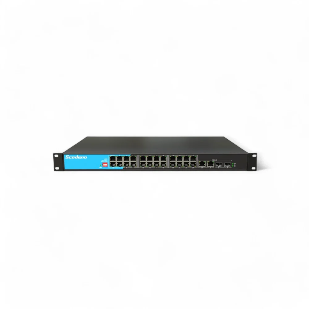 Scodeno Switch 28 port, Gigabit, PoE, Management Support, Layer 2 switch, P/N S200-28GP-B2S2-ACR - Ảnh 2