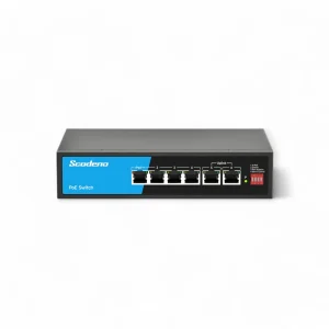 Scodeno Switch 6 port, Gigabit, PoE, Management Support, Layer 2 switch, P/N S200-6GP-AC