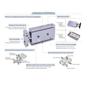 Xi lanh khí nén Airtac TR6 Series Sử dụng trong công nghiệp nặng