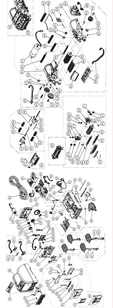 Sơ đồ phụ kiện máy cắt băng keo zcut-9